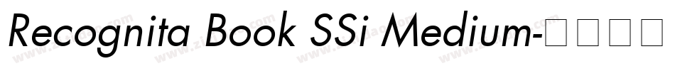 Recognita Book SSi Medium字体转换